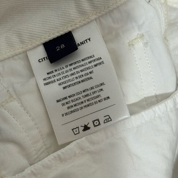 Women's Size 28 Citizens of Humanity Charlotte Straight Hi-Waisted White Jean - Picture 8 of 9